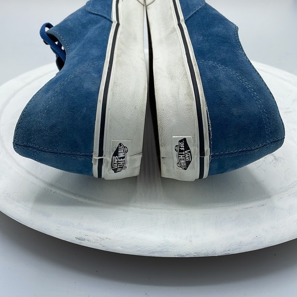 Vans Mens 8 Pro Blues Blue Ashes White Suede Sneakers - Picture 7 of 9
